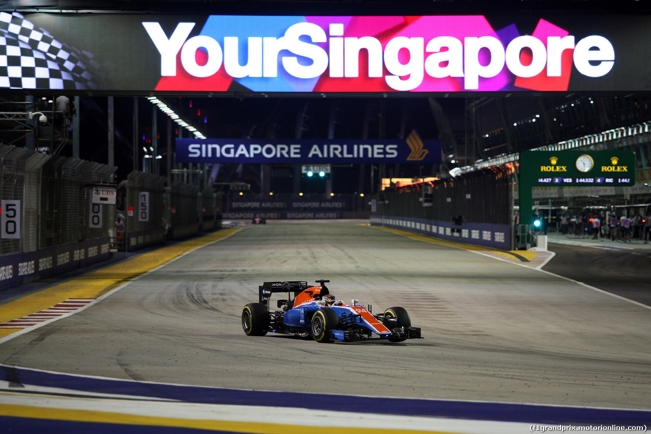GP SINGAPORE, 16.09.2016 - Prove Libere 2, Pascal Wehrlein (GER) Manor Racing MRT05