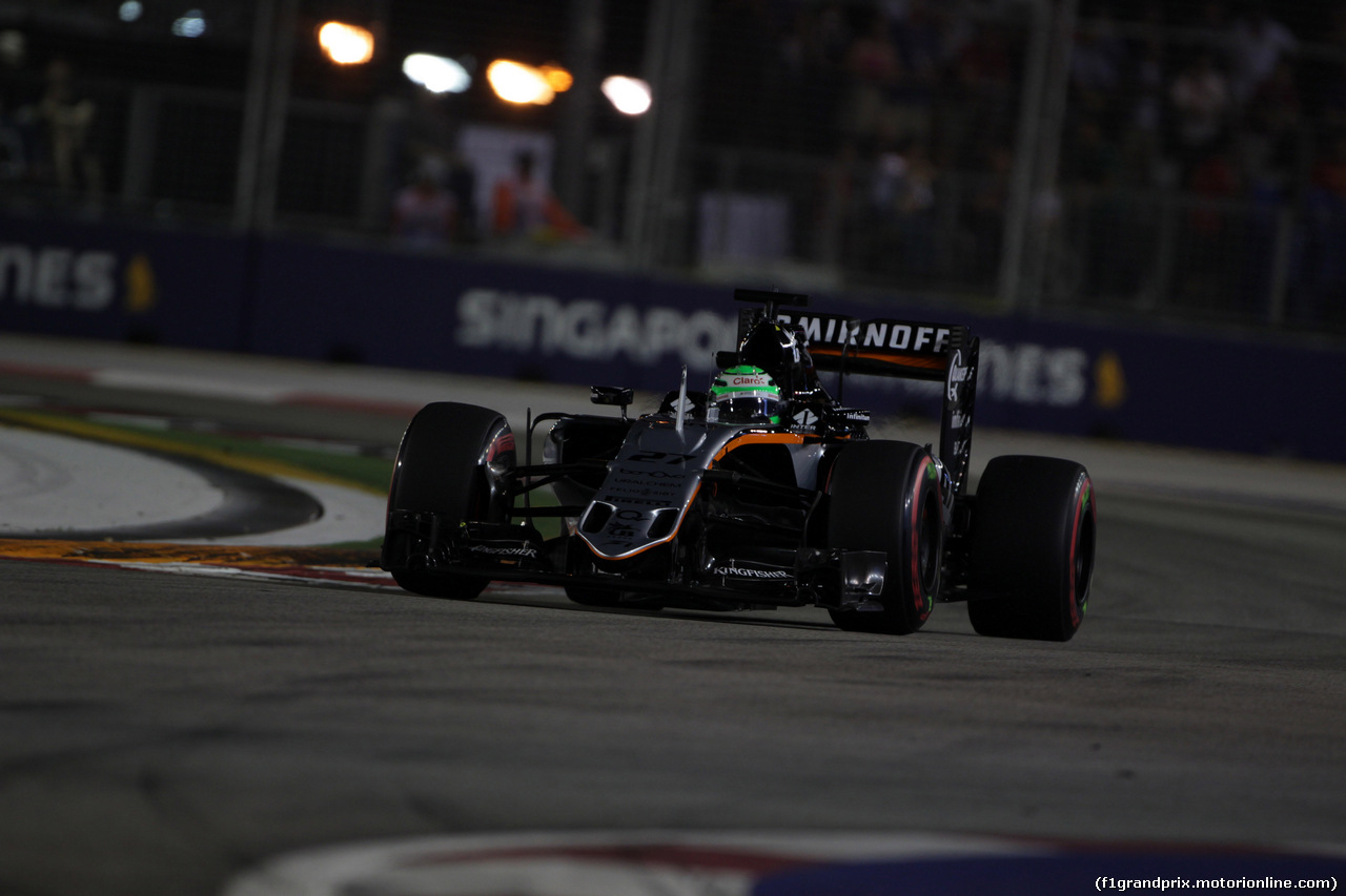 GP SINGAPORE, 16.09.2016 - Prove Libere 2, Nico Hulkenberg (GER) Sahara Force India F1 VJM09