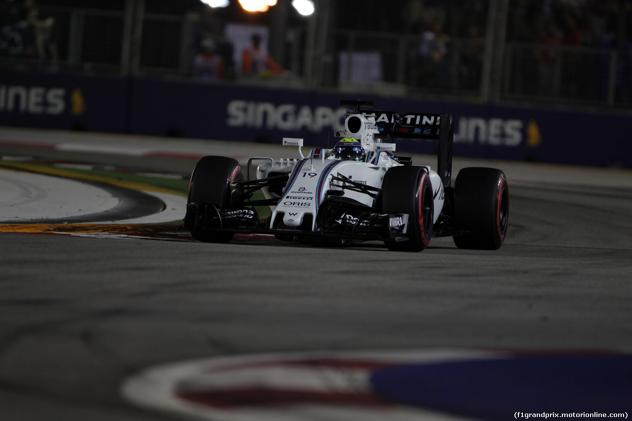 GP SINGAPORE, 16.09.2016 - Prove Libere 2, Felipe Massa (BRA) Williams FW38