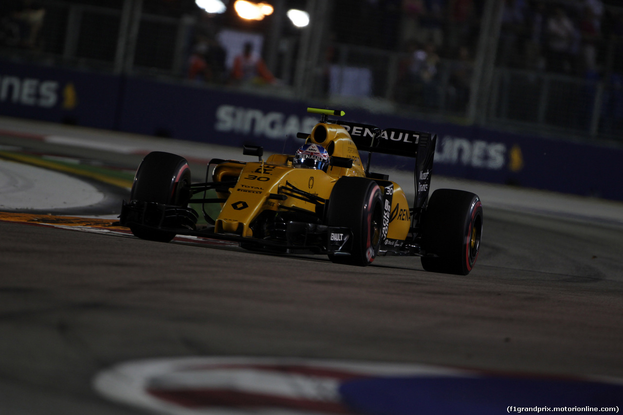 GP SINGAPORE, 16.09.2016 - Prove Libere 2, Jolyon Palmer (GBR) Renault Sport F1 Team RS16