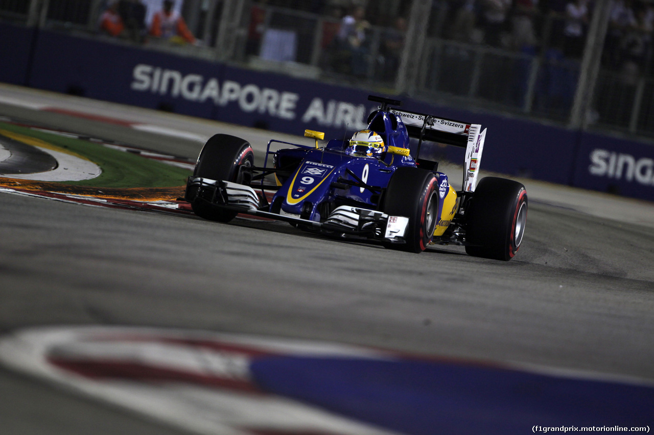 GP SINGAPORE, 16.09.2016 - Prove Libere 2, Marcus Ericsson (SUE) Sauber C34