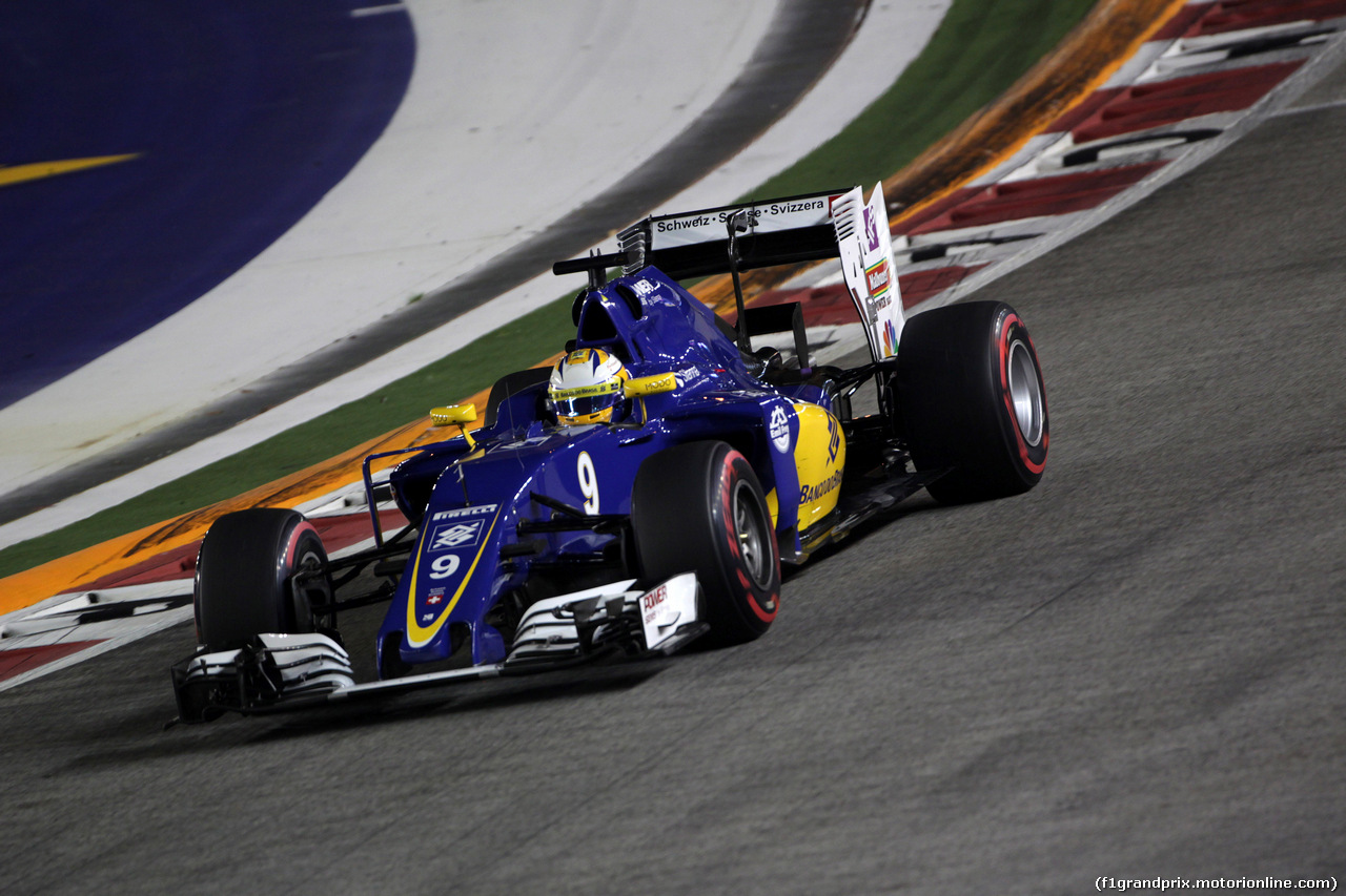 GP SINGAPORE, 16.09.2016 - Prove Libere 2, Marcus Ericsson (SUE) Sauber C34