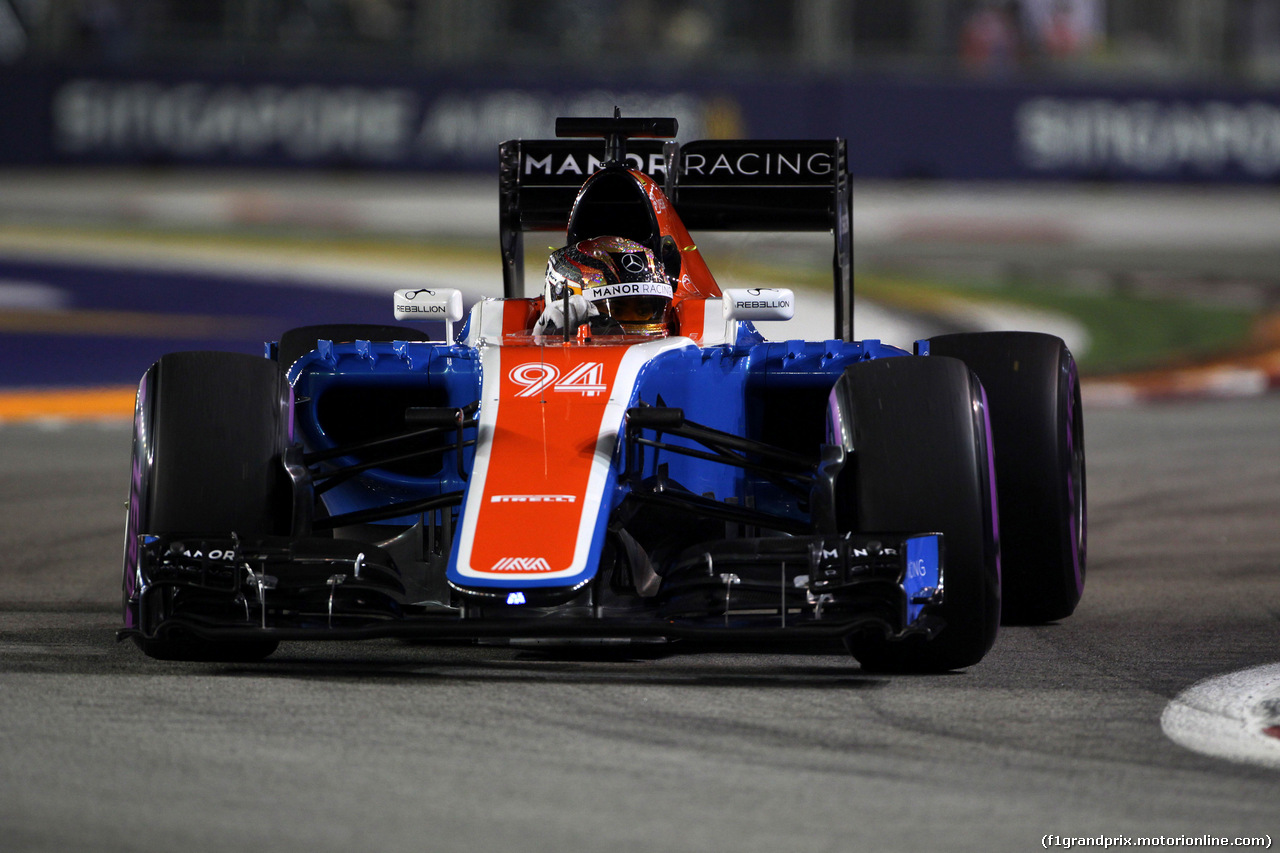 GP SINGAPORE, 16.09.2016 - Prove Libere 2, Pascal Wehrlein (GER) Manor Racing MRT05