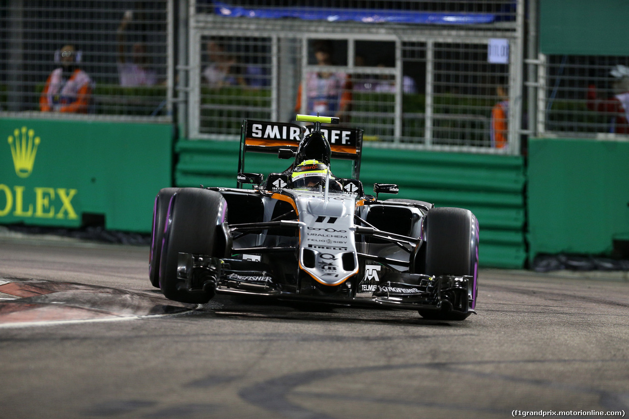 GP SINGAPORE, 16.09.2016 - Prove Libere 2, Sergio Perez (MEX) Sahara Force India F1 VJM09