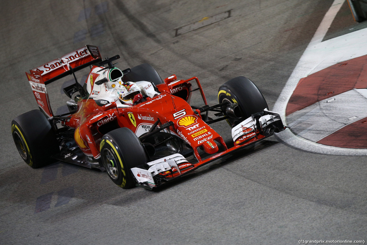 GP SINGAPORE, 16.09.2016 - Prove Libere 2, Sebastian Vettel (GER) Ferrari SF16-H