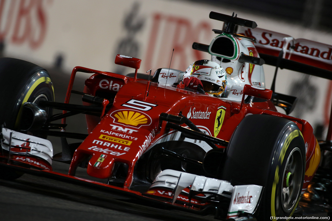 GP SINGAPORE, 16.09.2016 - Prove Libere 2, Sebastian Vettel (GER) Ferrari SF16-H