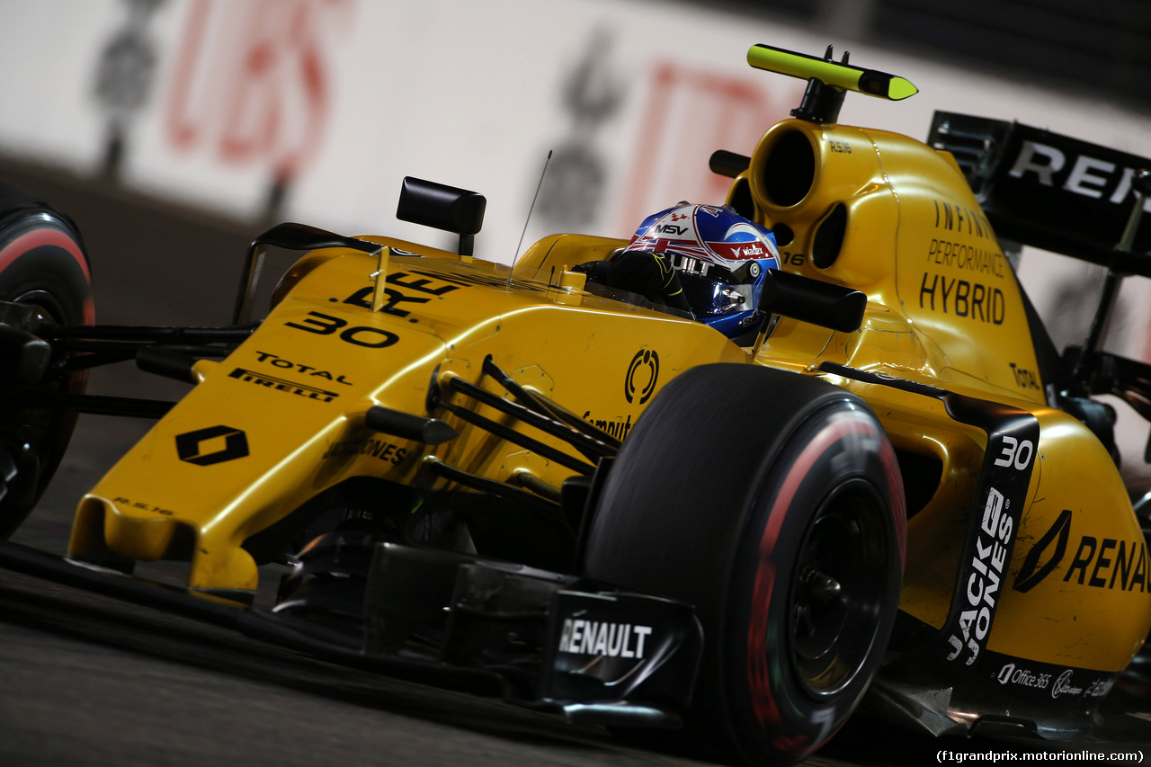 GP SINGAPORE, 16.09.2016 - Prove Libere 2, Jolyon Palmer (GBR) Renault Sport F1 Team RS16