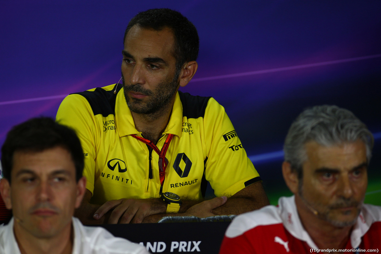 GP SINGAPORE, 16.09.2016 - Conferenza Stampa, Cyril Abiteboul (FRA) Renault Sport F1 Managing Director