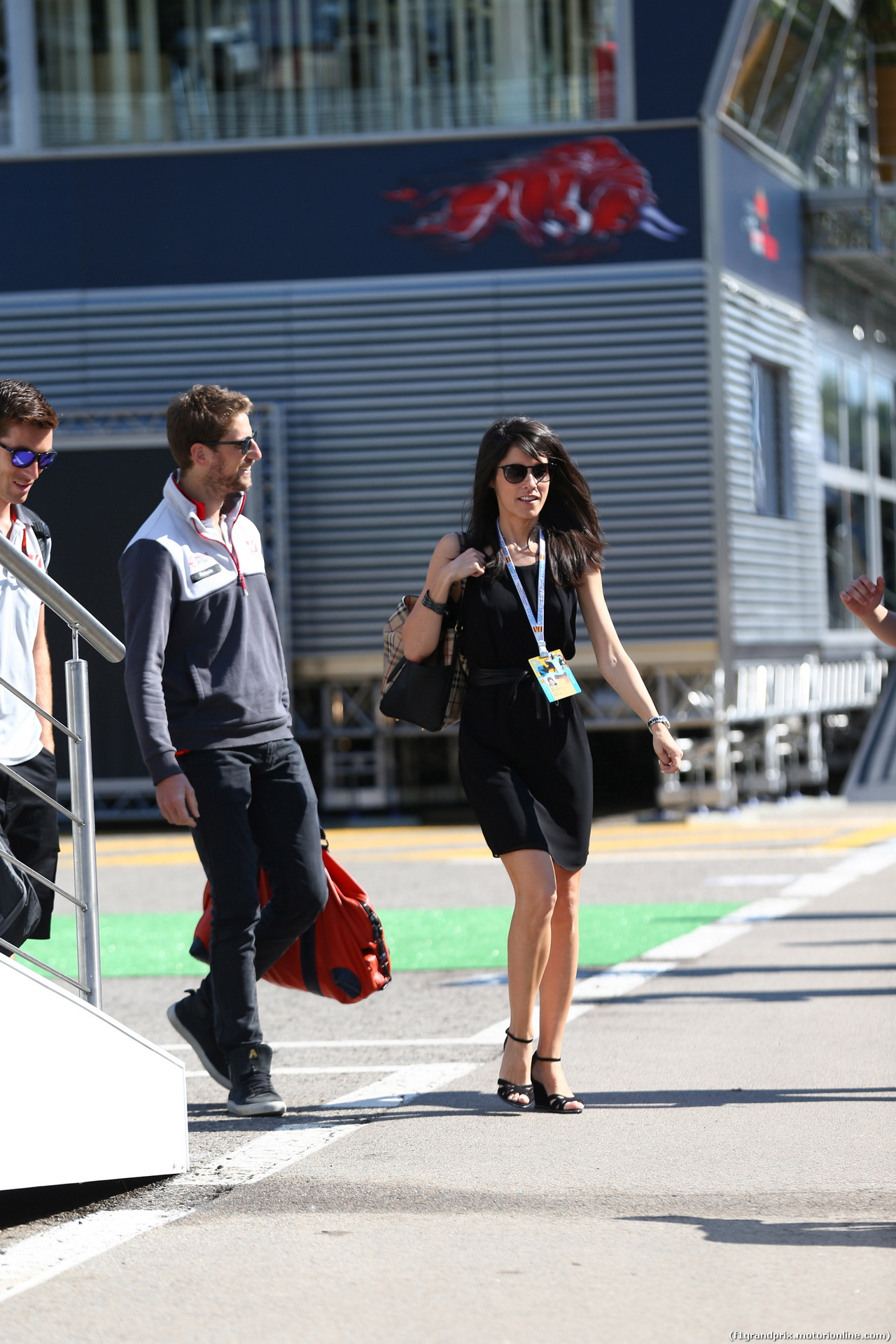 GP SPAGNA, 15.05.2016 - Romain Grosjean (FRA) Haas F1 Team VF-16 e Marion Jolles (FRA) wife of Romain Grosjean (FRA)