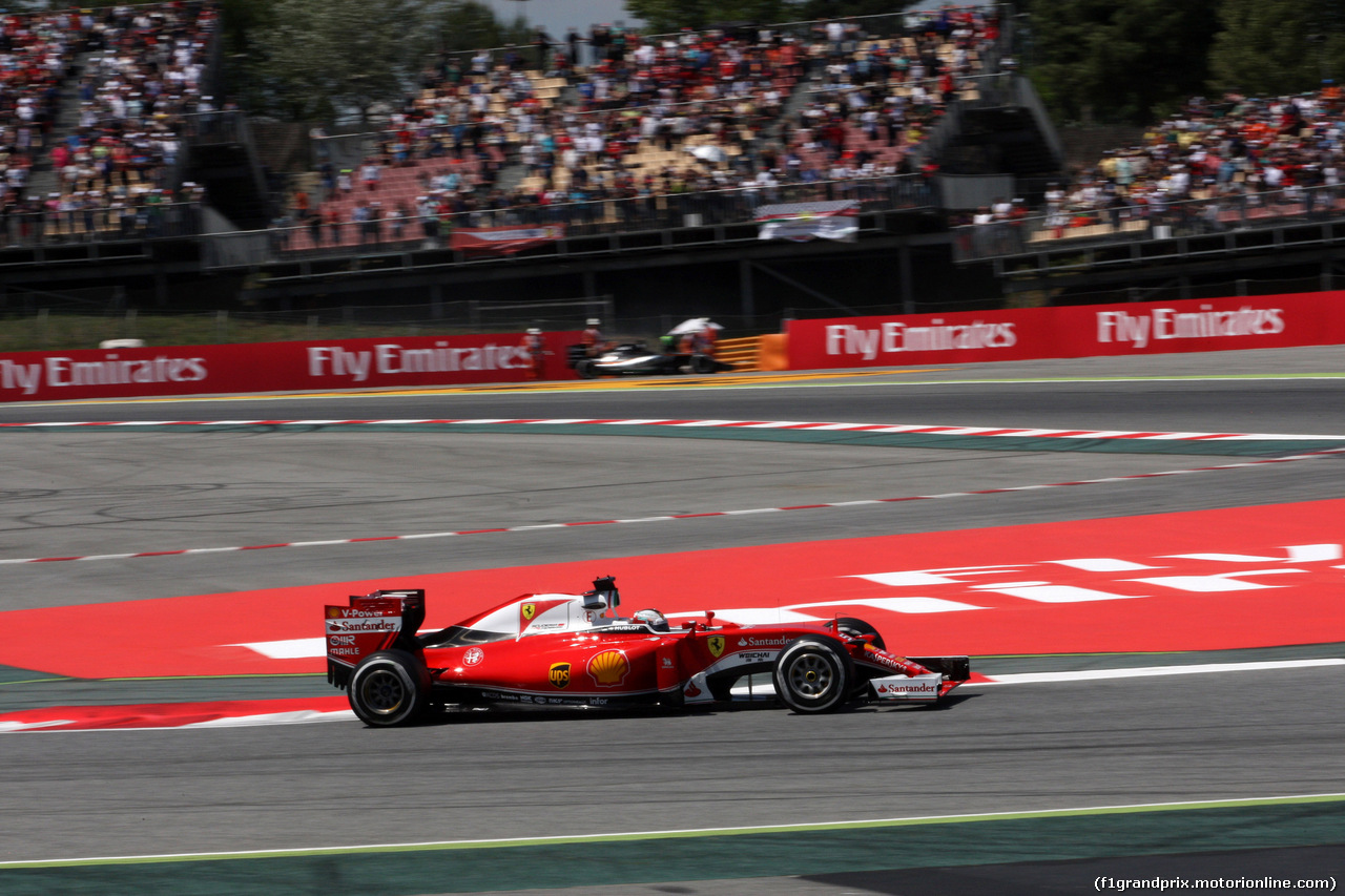 GP SPAGNA, 15.05.2016- Gara 2, Sebastian Vettel (GER) Ferrari SF16-H