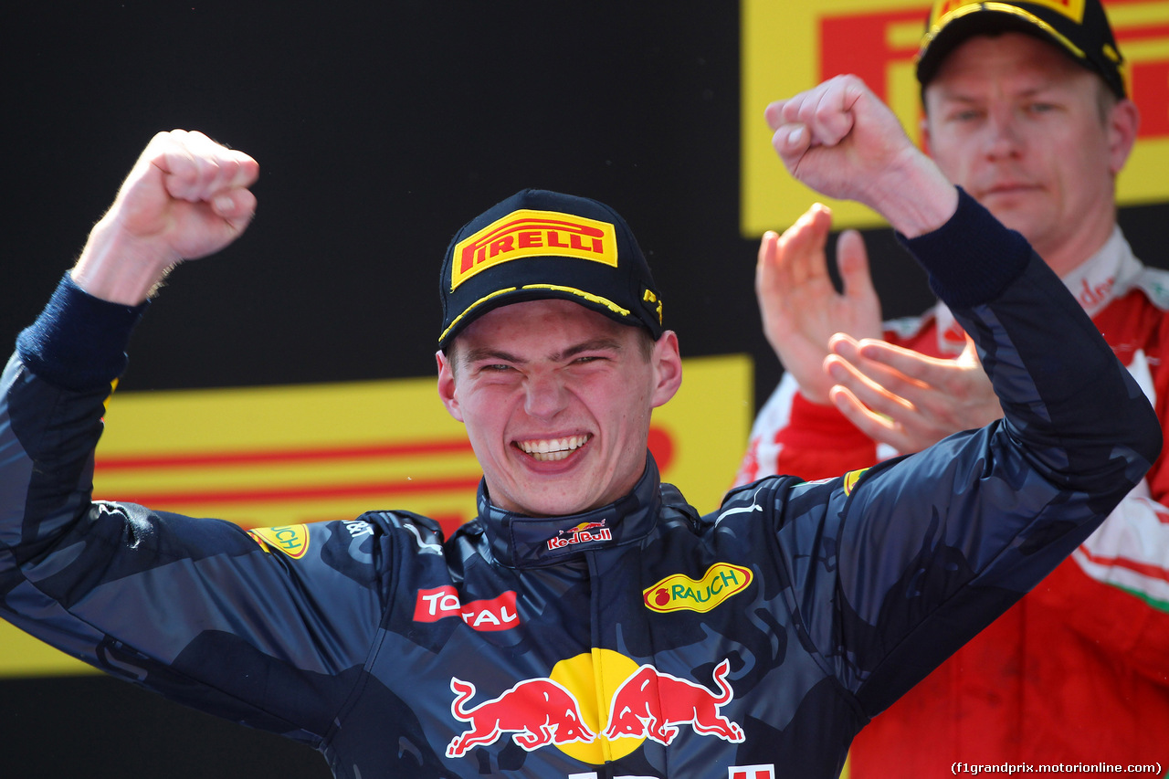 GP SPAGNA, 15.05.2016- Gara 2, Max Verstappen (NED) Red Bull Racing RB12 vincitore