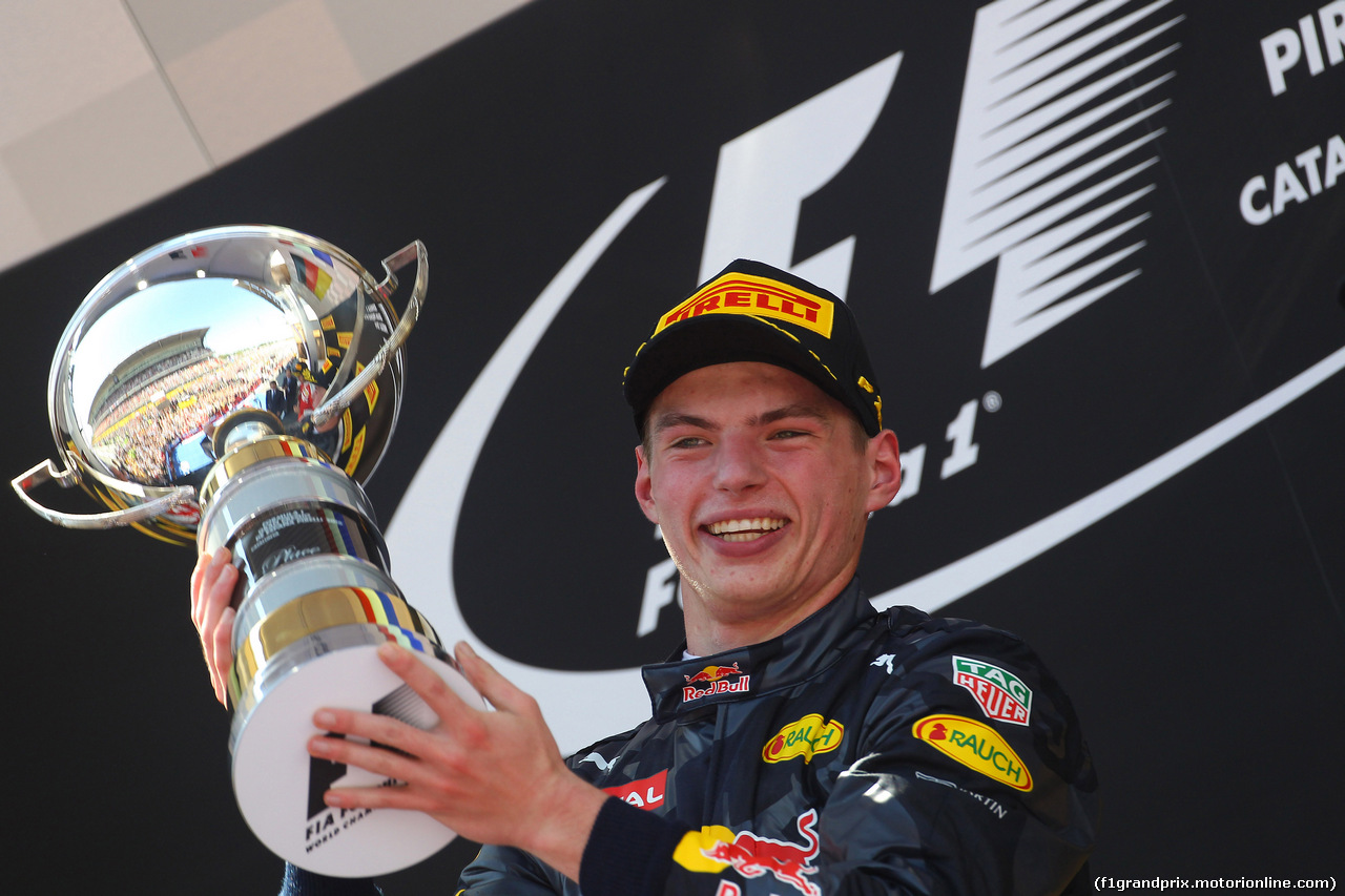 GP SPAGNA, 15.05.2016- Gara 2, Max Verstappen (NED) Red Bull Racing RB12 vincitore