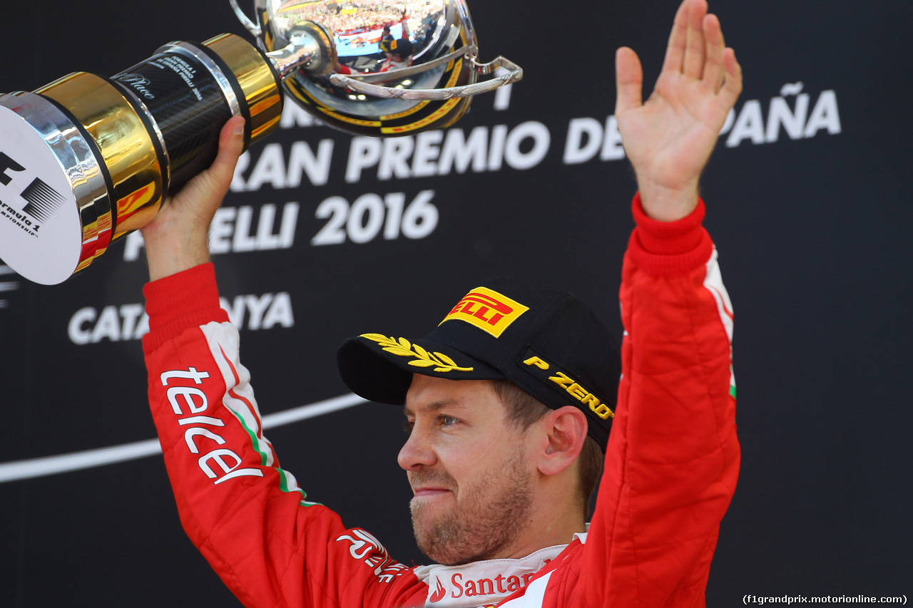 GP SPAGNA, 15.05.2016- Gara 2, terzo Sebastian Vettel (GER) Ferrari SF16-H