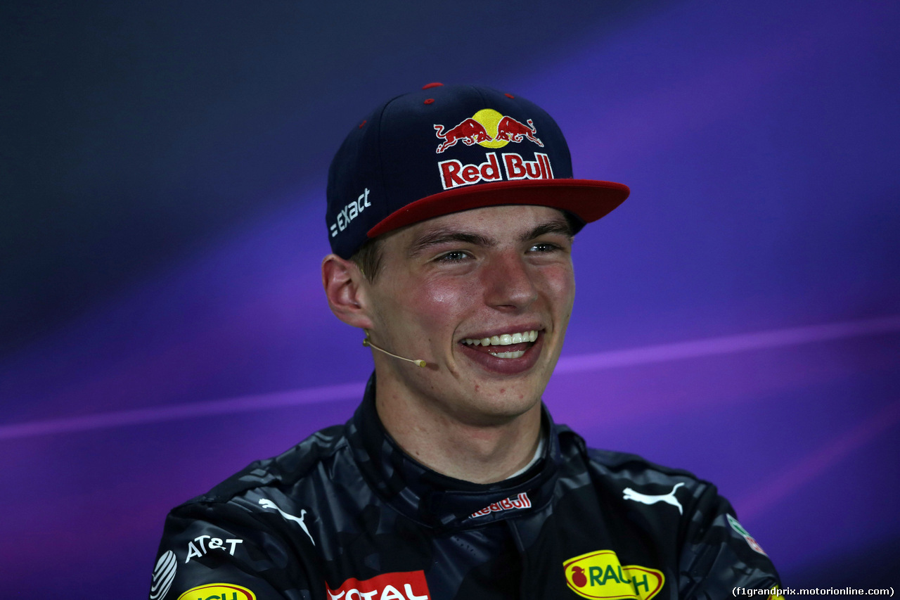 GP SPAGNA, 15.05.2016- Gara 2, Conferenza Stampa, Max Verstappen (NED) Red Bull Racing RB12