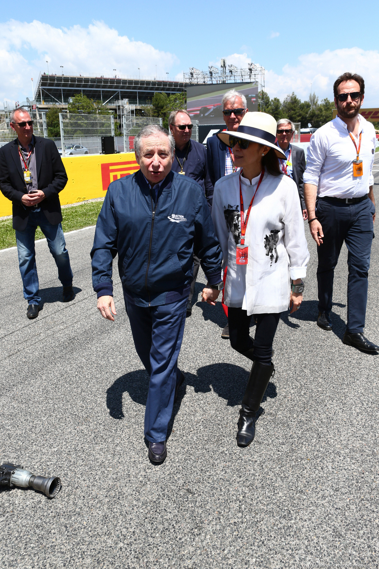 GP SPAGNA, 15.05.2016- Gara 2, Jean Todt (FRA), President FIA e sua moglie Michelle Yeoh