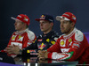 GP SPAGNA, 15.05.2016- Gara 2, Conferenza Stampa, Kimi Raikkonen (FIN) Ferrari SF16-H, Max Verstappen (NED) Red Bull Racing RB12 e Sebastian Vettel (GER) Ferrari SF16-H