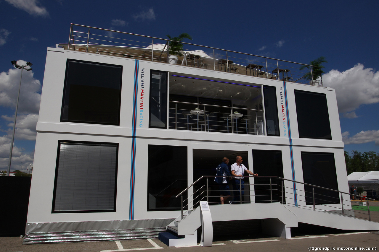 GP SPAGNA, 12.05.2016 - Williams Motorhome