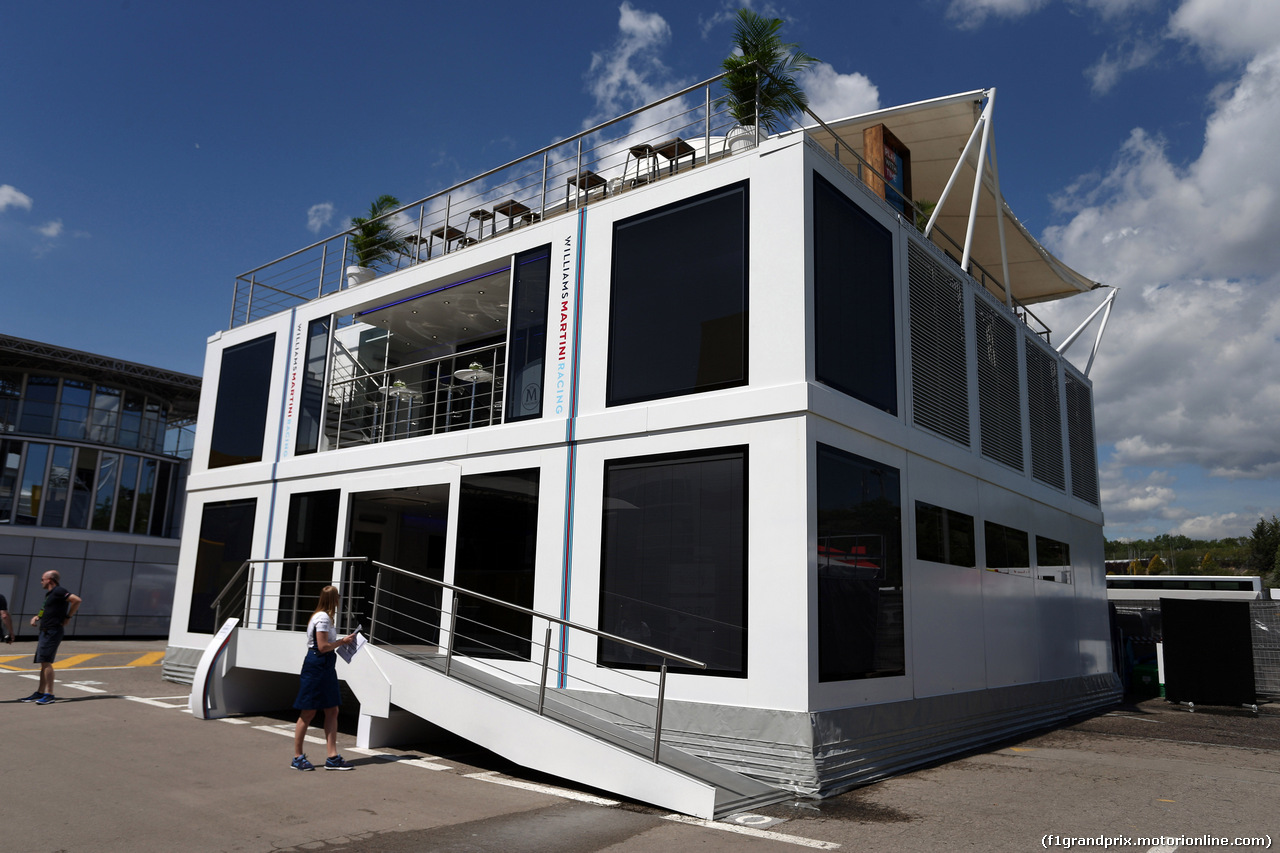 GP SPAGNA, 12.05.2016 - Motorhome Williams