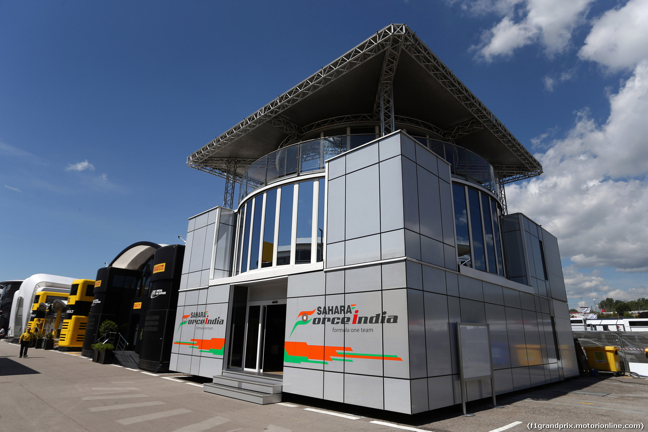 GP SPAGNA, 12.05.2016 - Motorhome Force India