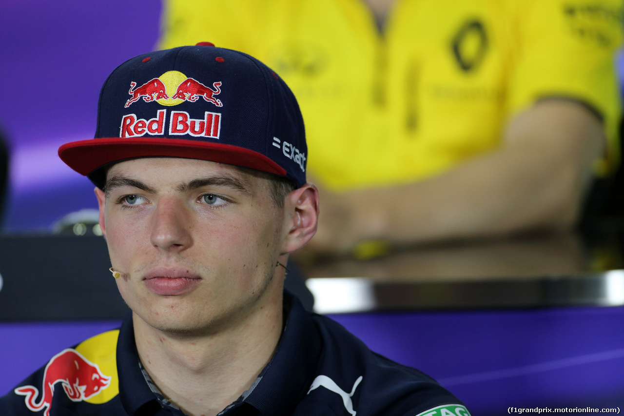 GP SPAGNA, 12.05.2016 -  Conferenza Stampa, Max Verstappen (NED) Red Bull Racing RB12