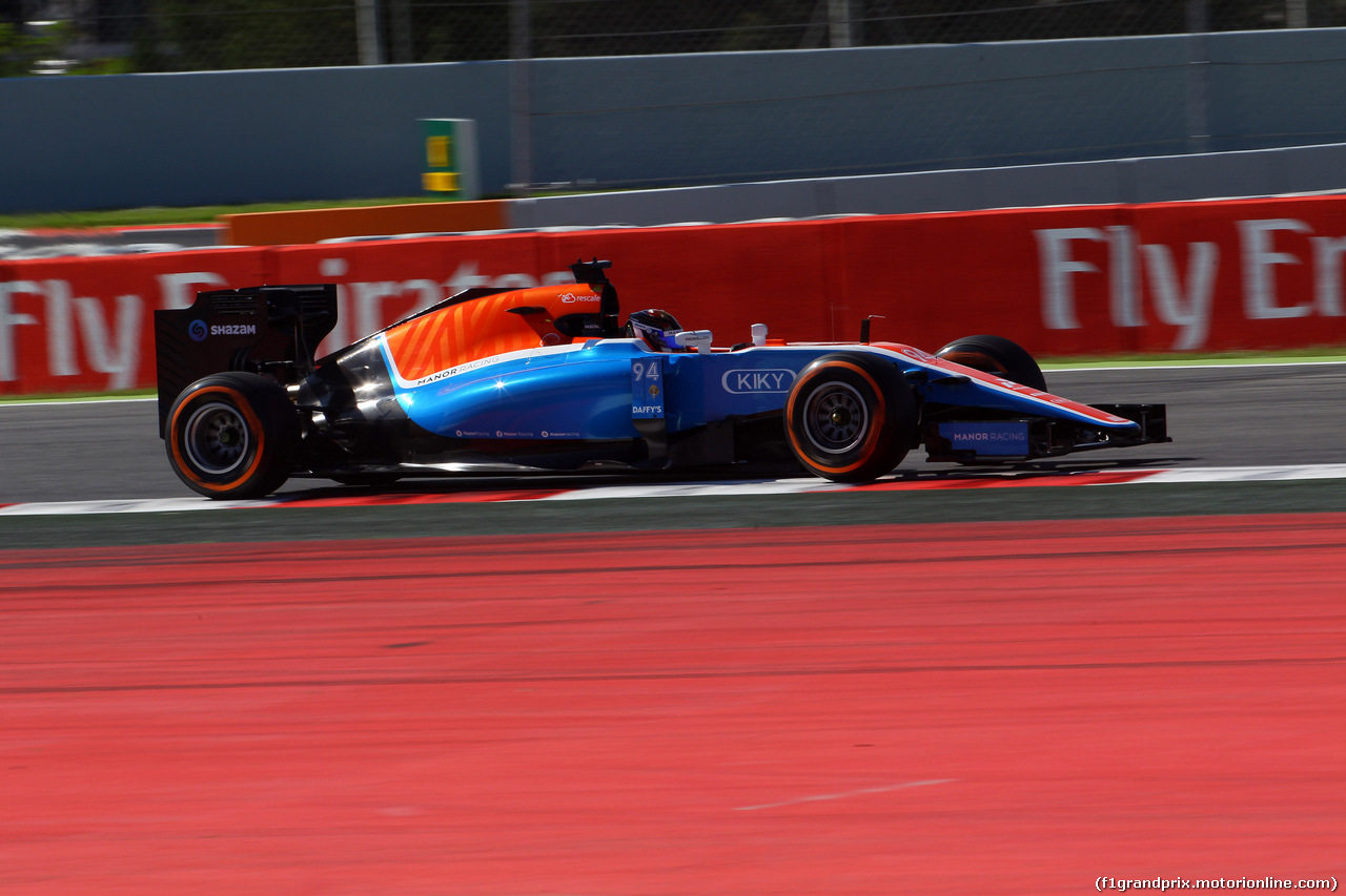 GP SPAGNA, 13.05.2016 - Prove Libere 1, Pascal Wehrlein (GER) Manor Racing MRT05