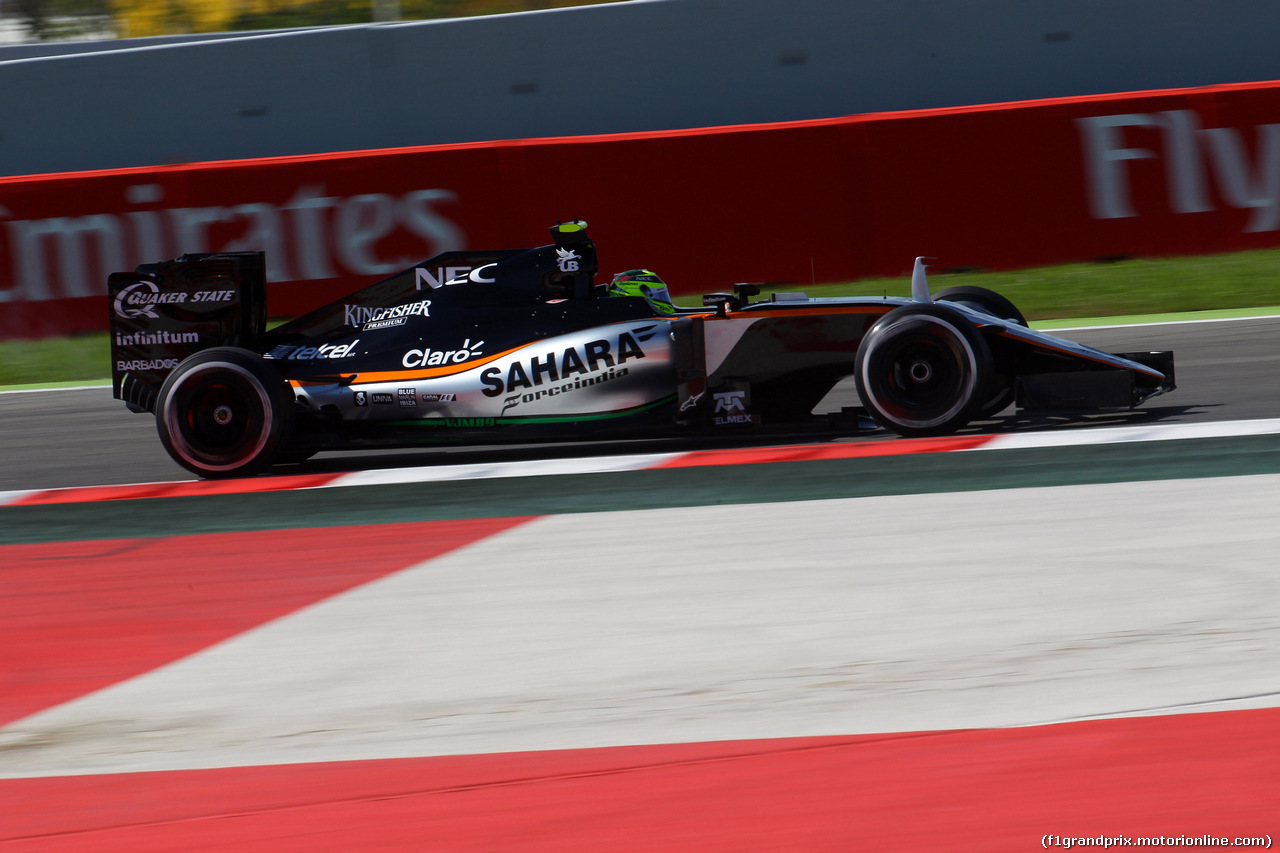 GP SPAGNA, 13.05.2016 - Prove Libere 1, Sergio Perez (MEX) Sahara Force India F1 VJM09