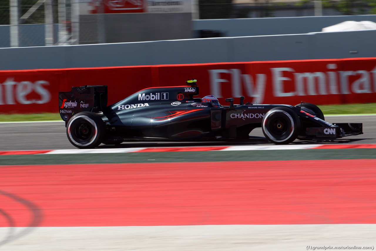 GP SPAGNA, 13.05.2016 - Prove Libere 1, Jenson Button (GBR)  McLaren Honda MP4-31