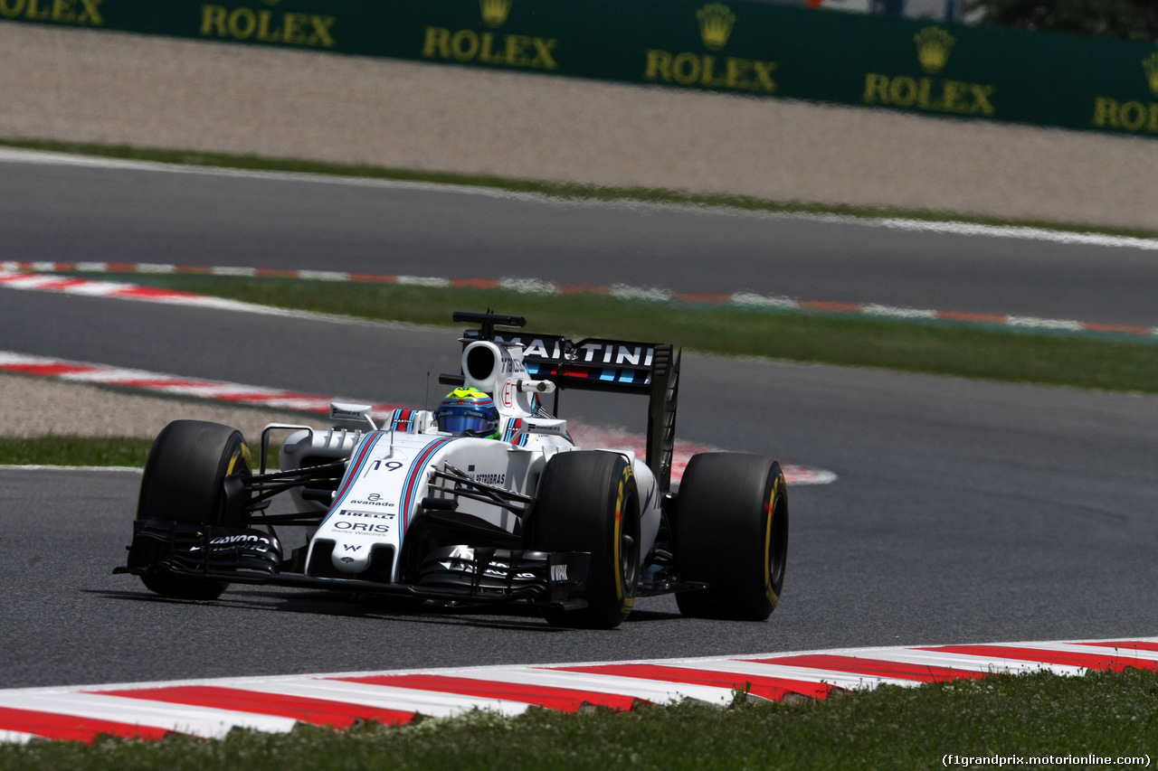 GP SPAGNA, 13.05.2016 - Prove Libere 2, Felipe Massa (BRA) Williams FW38