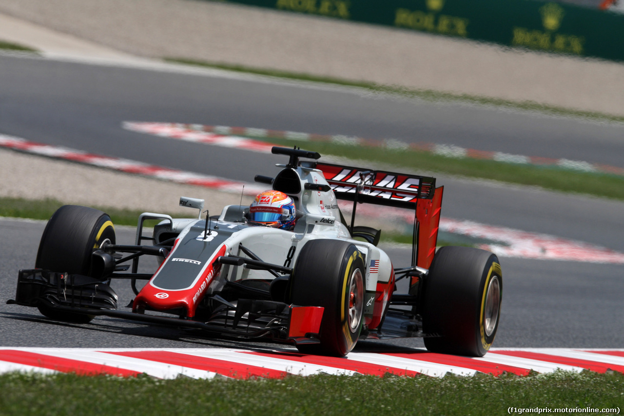 GP SPAGNA, 13.05.2016 - Prove Libere 2, Romain Grosjean (FRA) Haas F1 Team VF-16