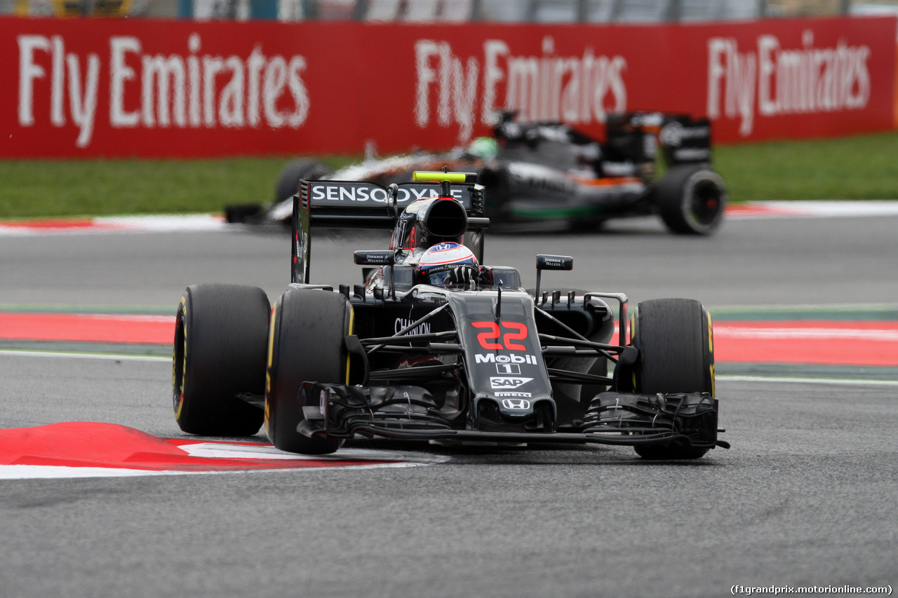 GP SPAGNA, 13.05.2016 - Prove Libere 2, Jenson Button (GBR)  McLaren Honda MP4-31