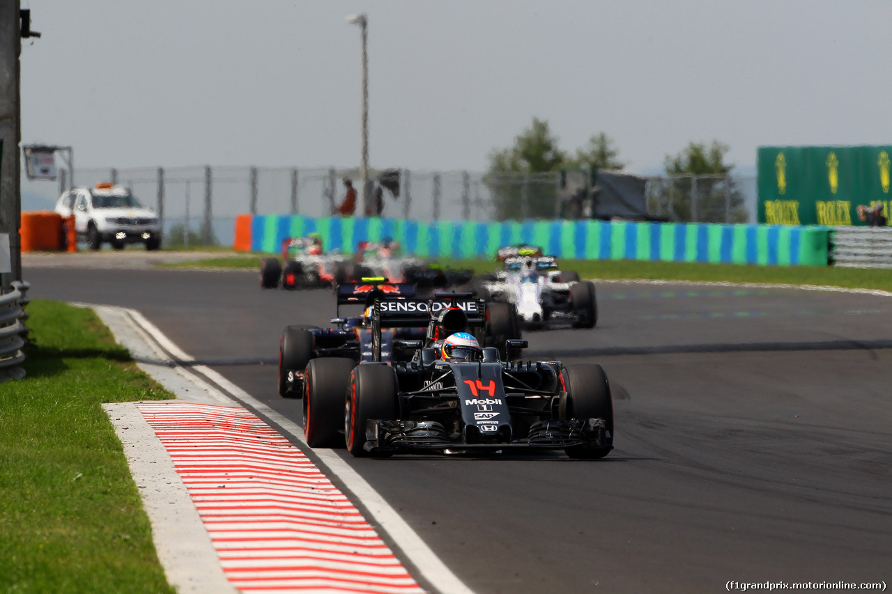 GP UNGHERIA, 24.07.2016 - Gara, Fernando Alonso (ESP) McLaren Honda MP4-31