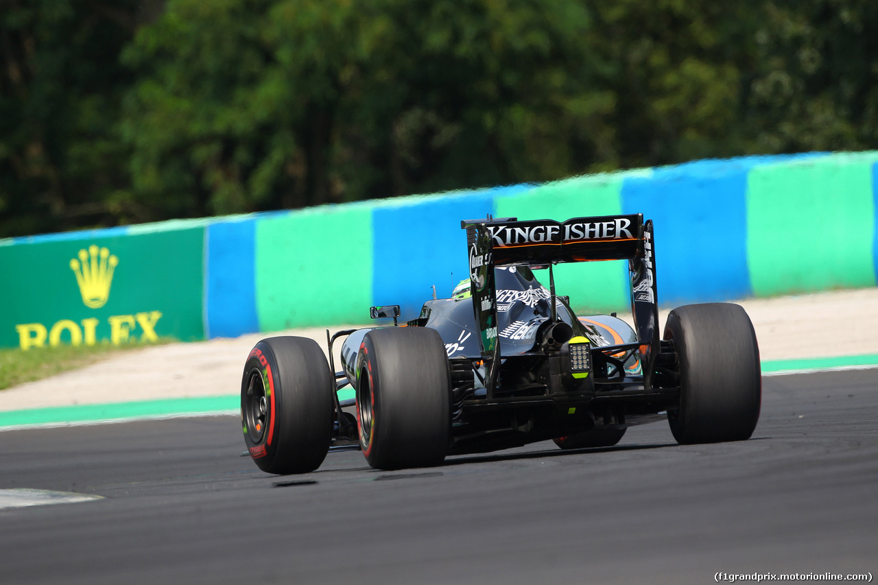 GP UNGHERIA, 24.07.2016 - Gara, Sergio Perez (MEX) Sahara Force India F1 VJM09