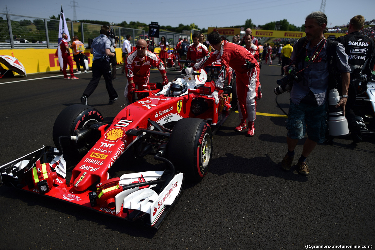 GP UNGHERIA, 24.07.2016 - Gara, Sebastian Vettel (GER) Ferrari SF16-H