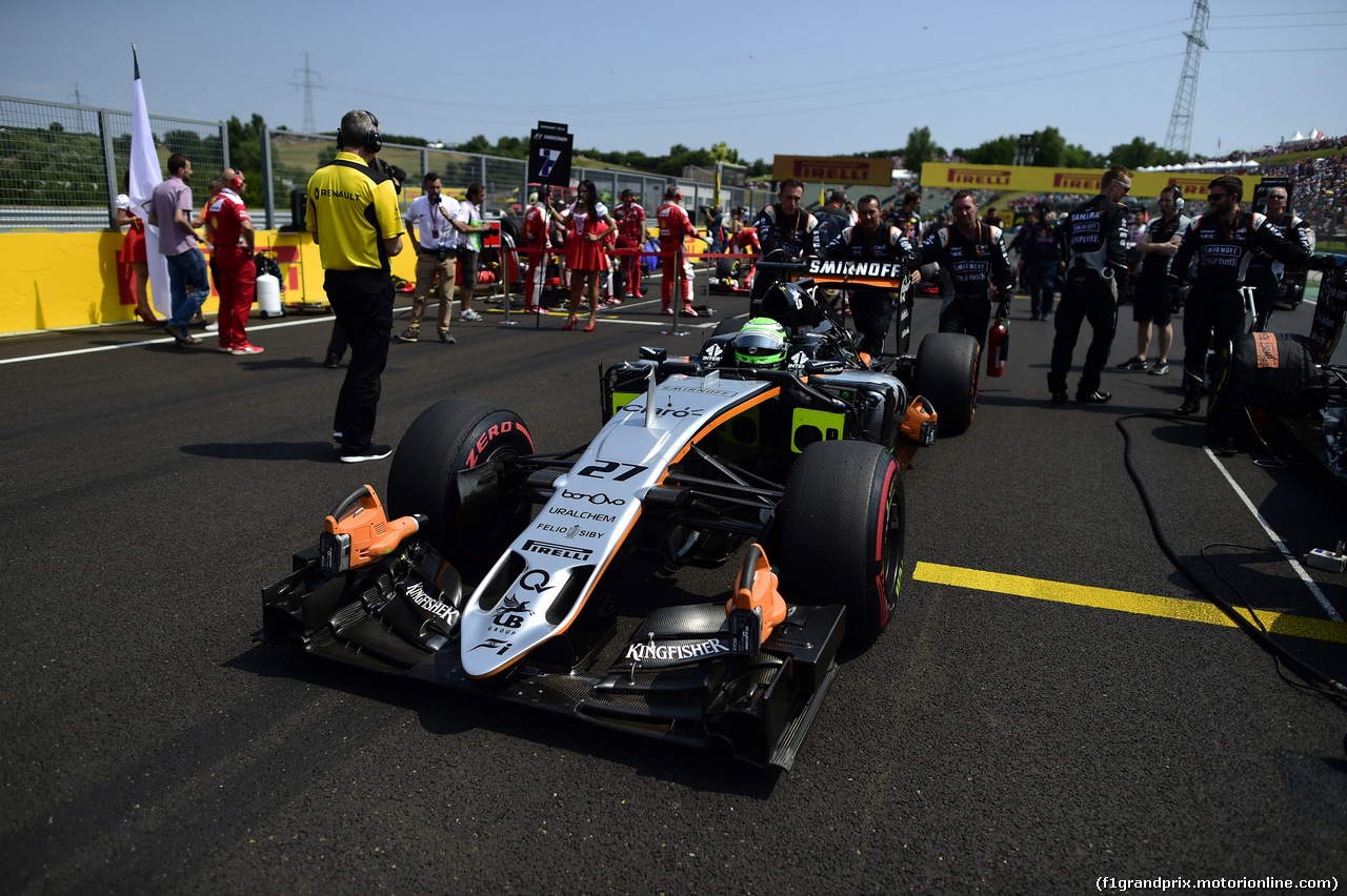 GP UNGHERIA, 24.07.2016 - Gara, Nico Hulkenberg (GER) Sahara Force India F1 VJM09