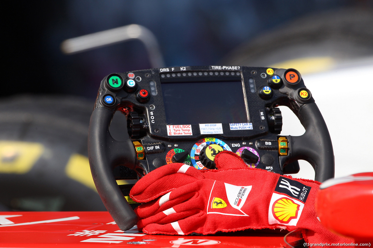 GP UNGHERIA, 24.07.2016 - Gara, Ferrari steering wheel