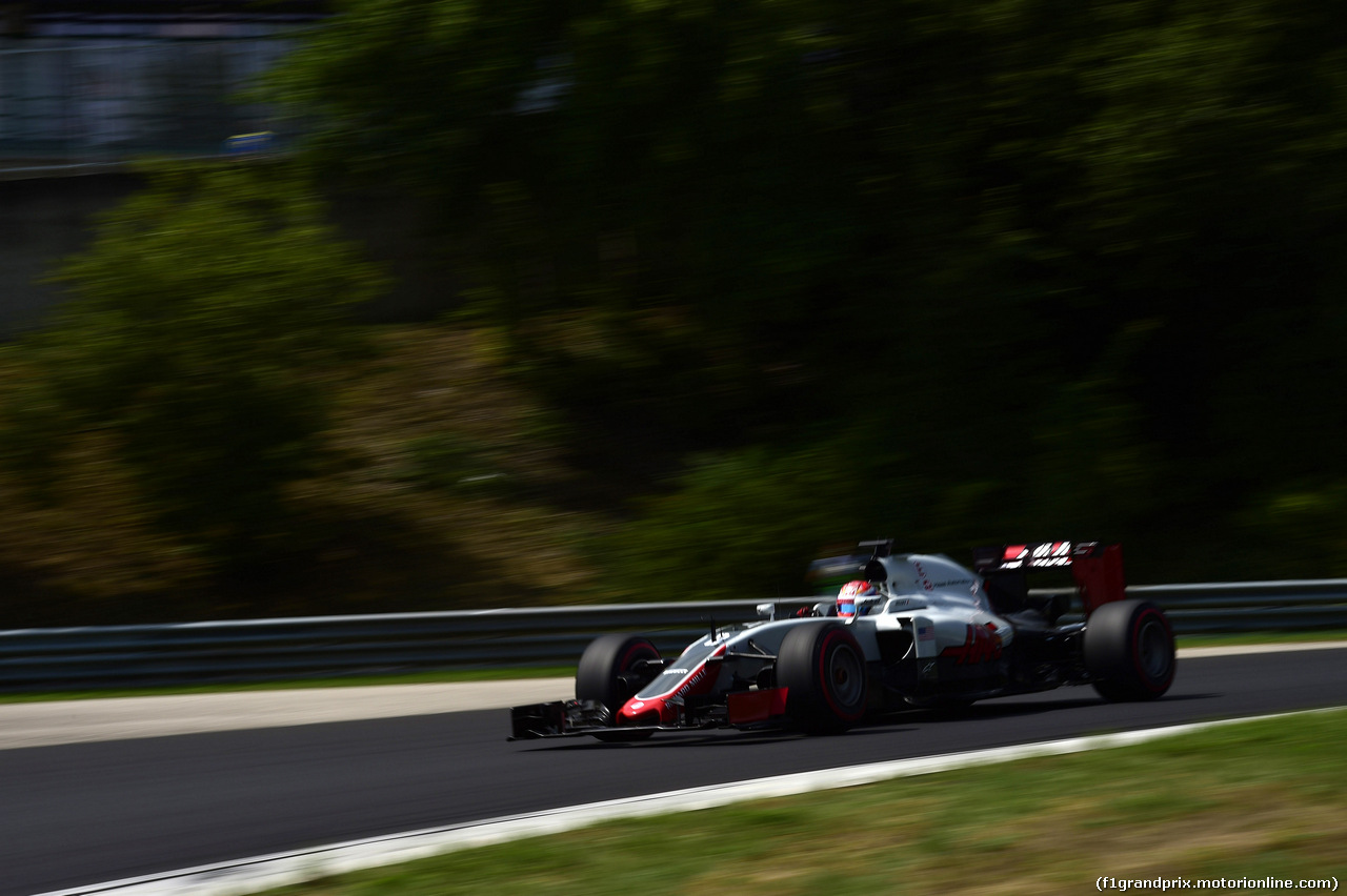 GP UNGHERIA, 23.07.2016 - Prove Libere 3, Romain Grosjean (FRA) Haas F1 Team VF-16