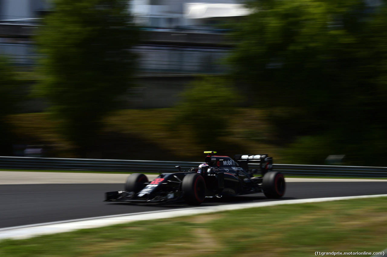 GP UNGHERIA, 23.07.2016 - Prove Libere 3, Jenson Button (GBR)  McLaren Honda MP4-31