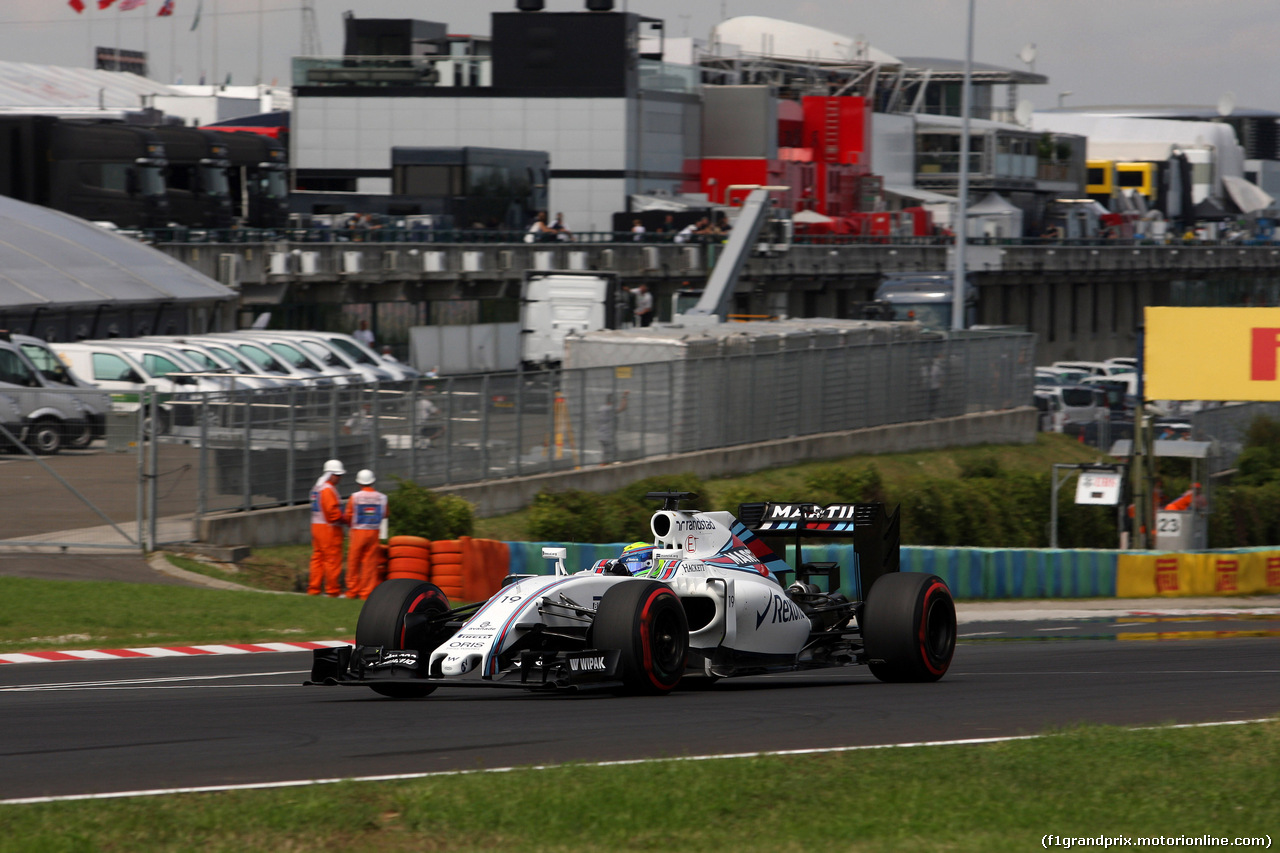 GP UNGHERIA, 23.07.2016 - Prove Libere 3, Felipe Massa (BRA) Williams FW38