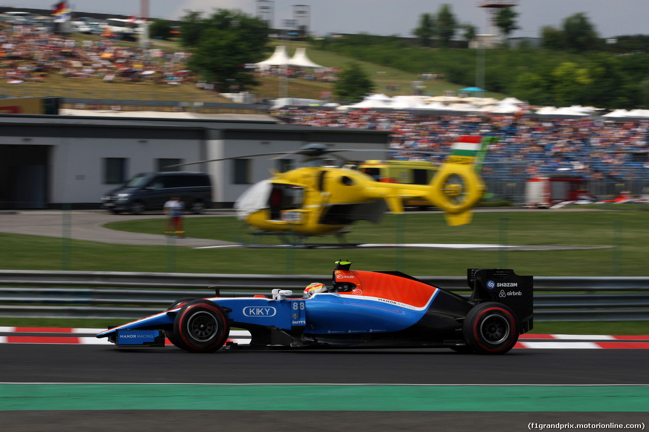 GP UNGHERIA, 23.07.2016 - Prove Libere 3, Rio Haryanto (IDN) Manor Racing MRT05