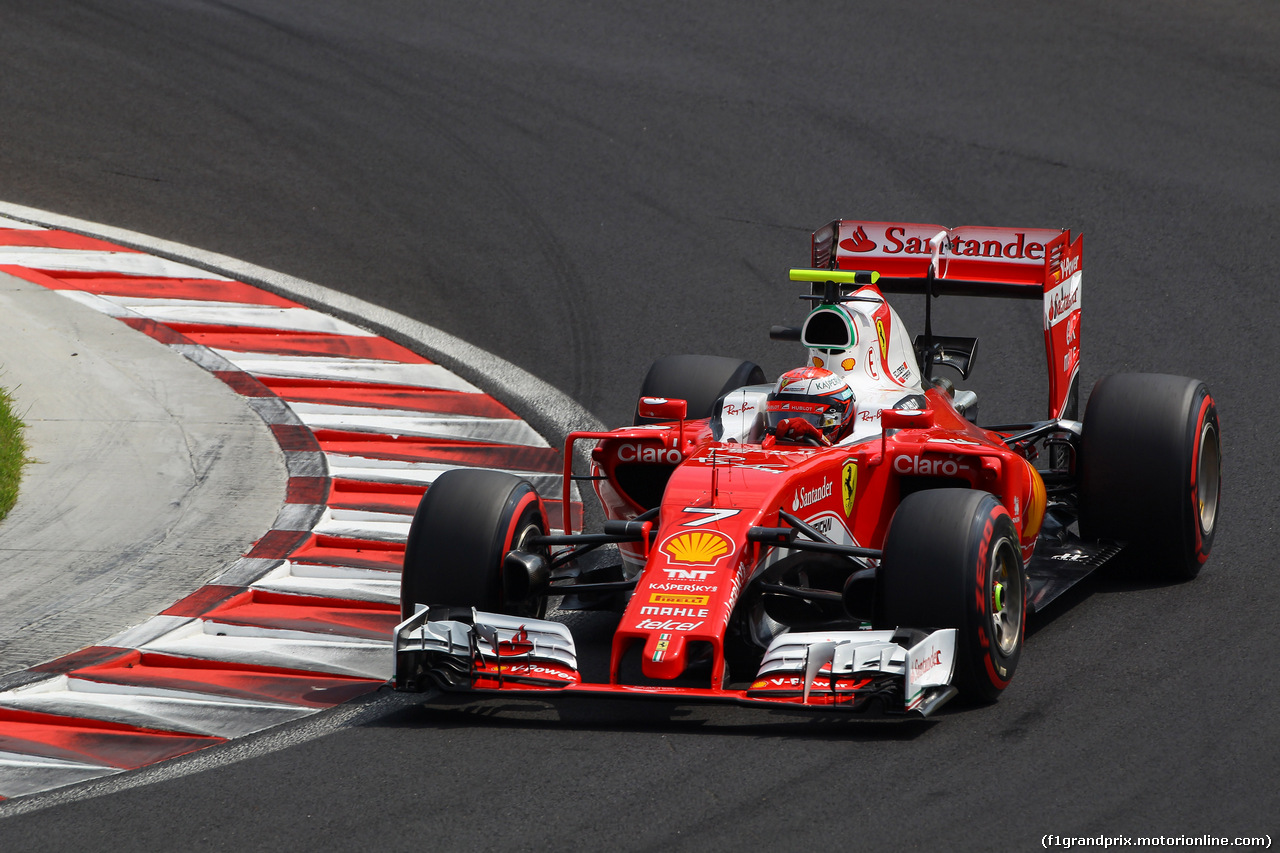 GP UNGHERIA, 23.07.2016 - Prove Libere 3, Kimi Raikkonen (FIN) Ferrari SF16-H