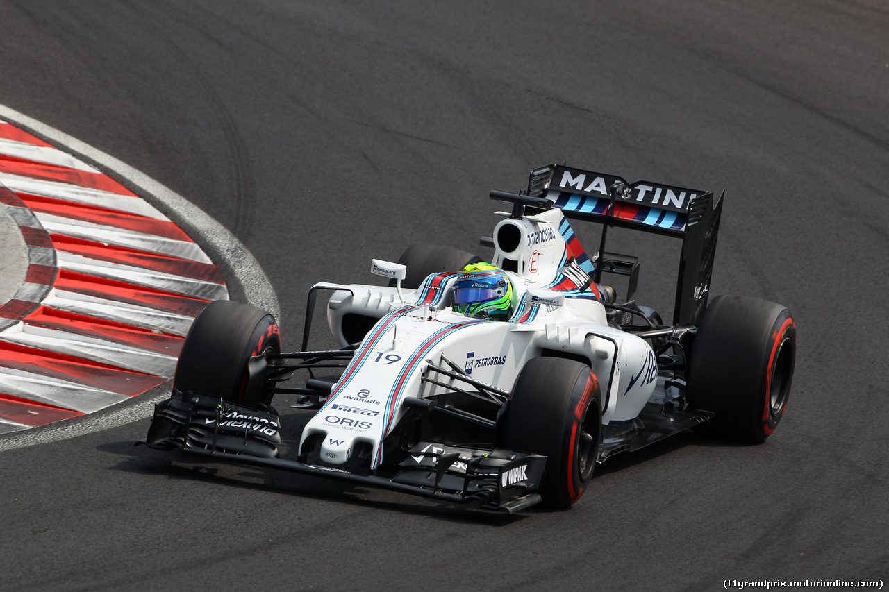 GP UNGHERIA, 23.07.2016 - Prove Libere 3, Felipe Massa (BRA) Williams FW38