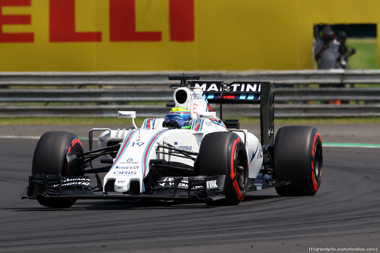 GP UNGHERIA, 23.07.2016 - Prove Libere 3, Felipe Massa (BRA) Williams FW38