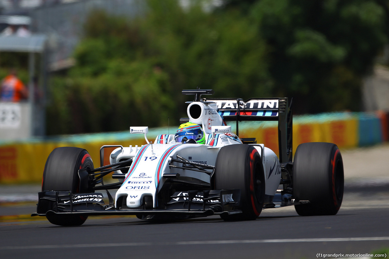 GP UNGHERIA, 23.07.2016 - Prove Libere 3, Felipe Massa (BRA) Williams FW38