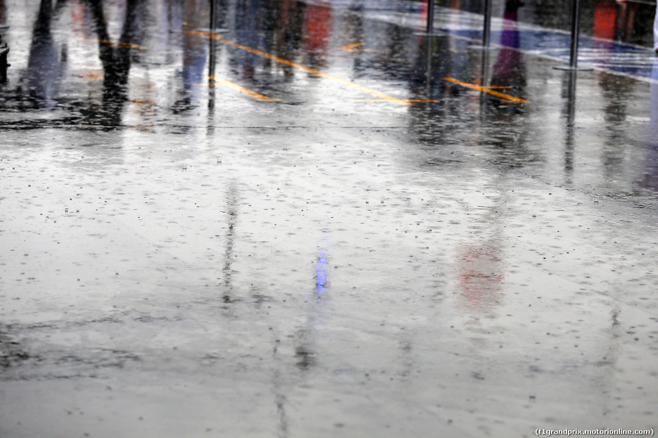 GP UNGHERIA, 23.07.2016 - Qualifiche, A rain storm hits the circuit before qualifying