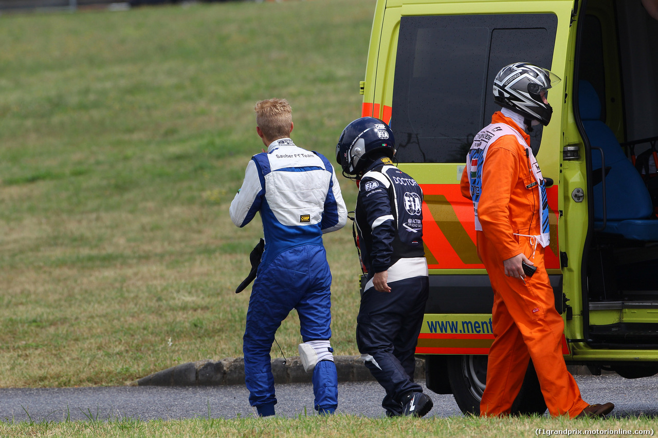 GP UNGHERIA, 23.07.2016 - Qualifiche, Marcus Ericsson (SUE) Sauber C34 after Crash