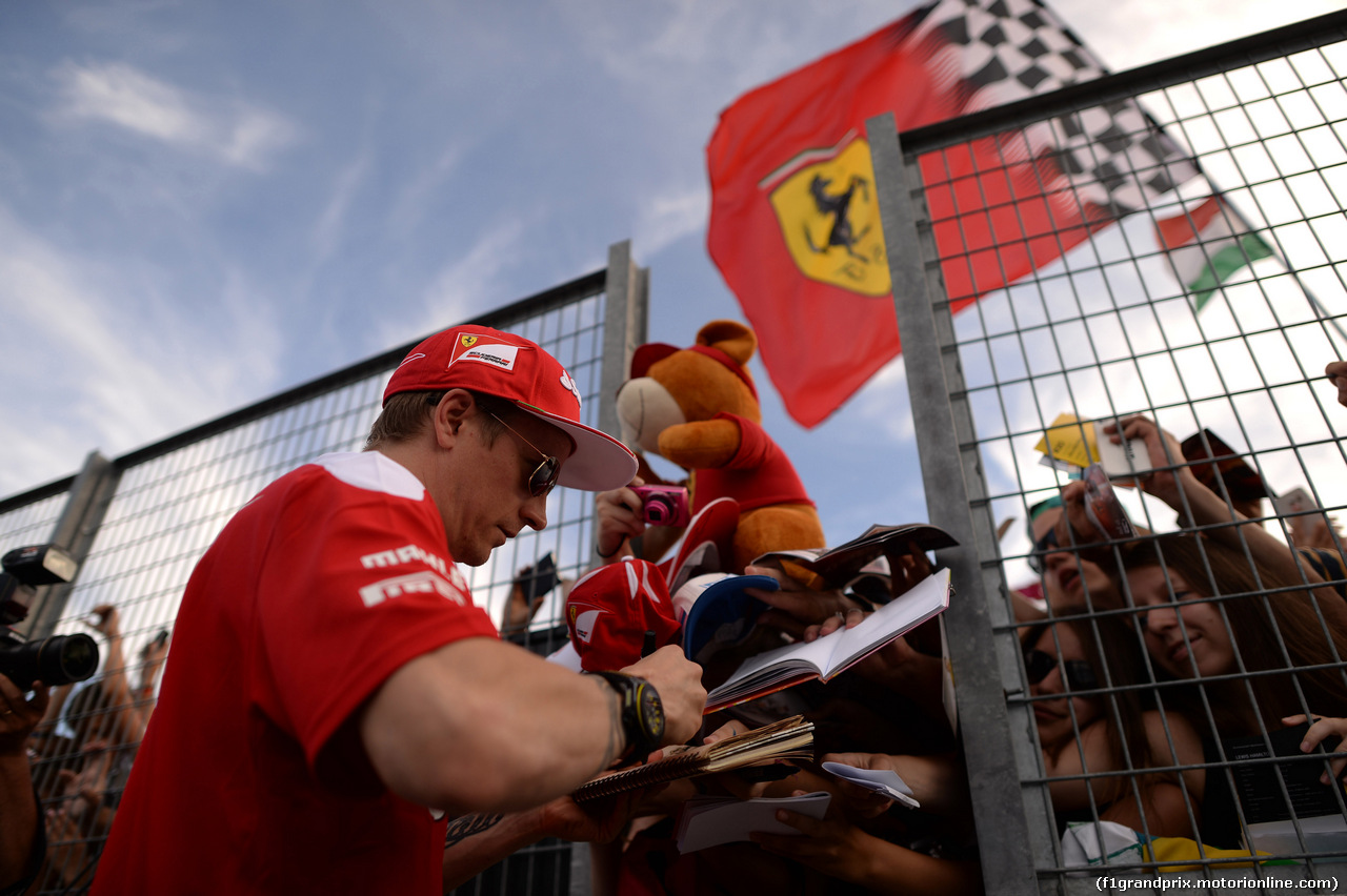 GP UNGHERIA, 21.07.2016 - Autograph session, Kimi Raikkonen (FIN) Ferrari SF16-H