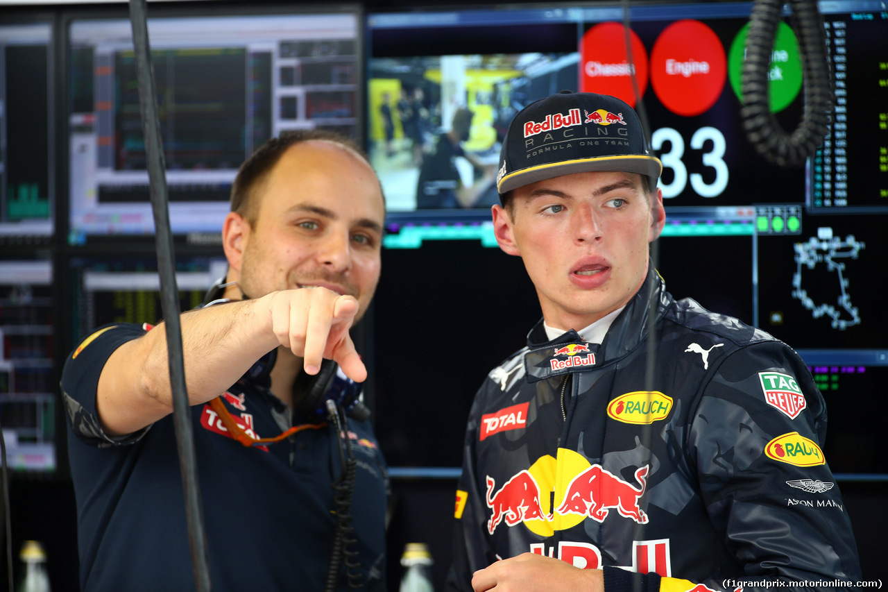 GP UNGHERIA, 22.07.2016 - Prove Libere 1, Max Verstappen (NED) Red Bull Racing RB12