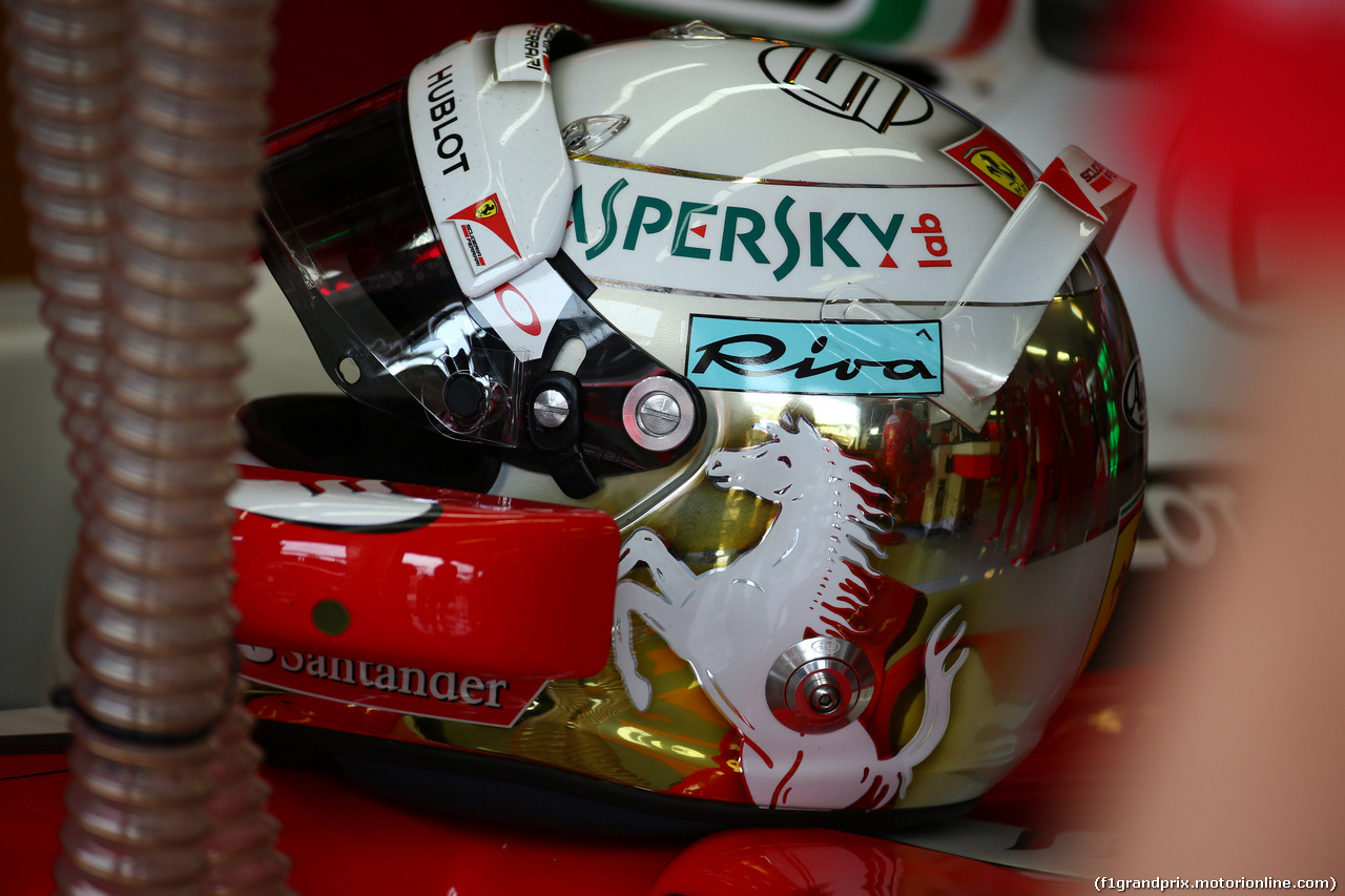 GP UNGHERIA, 22.07.2016 - Prove Libere 1, The helmet of Sebastian Vettel (GER) Ferrari SF16-H