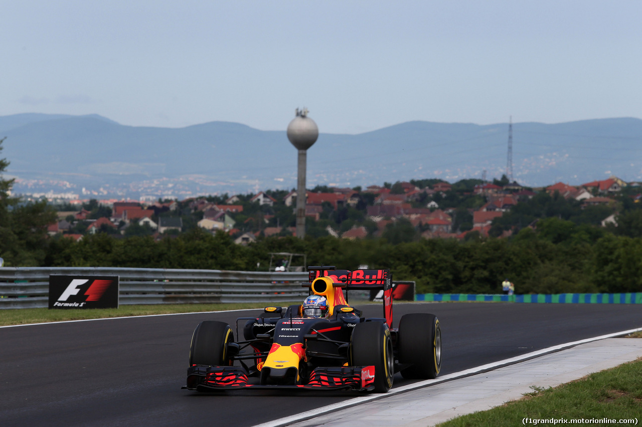 GP UNGHERIA, 22.07.2016 - Prove Libere 1, Daniel Ricciardo (AUS) Red Bull Racing RB12