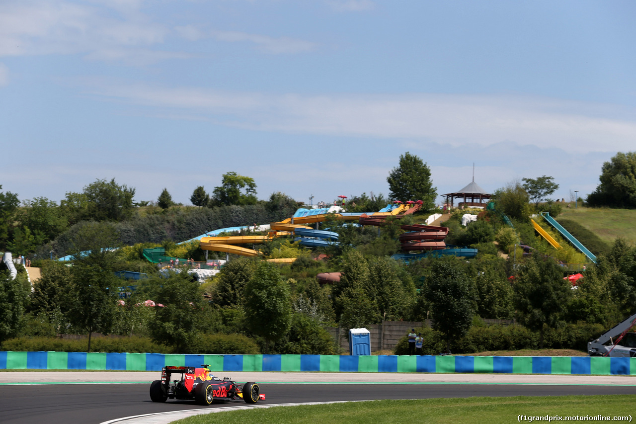 GP UNGHERIA, 22.07.2016 - Prove Libere 1, Max Verstappen (NED) Red Bull Racing RB12